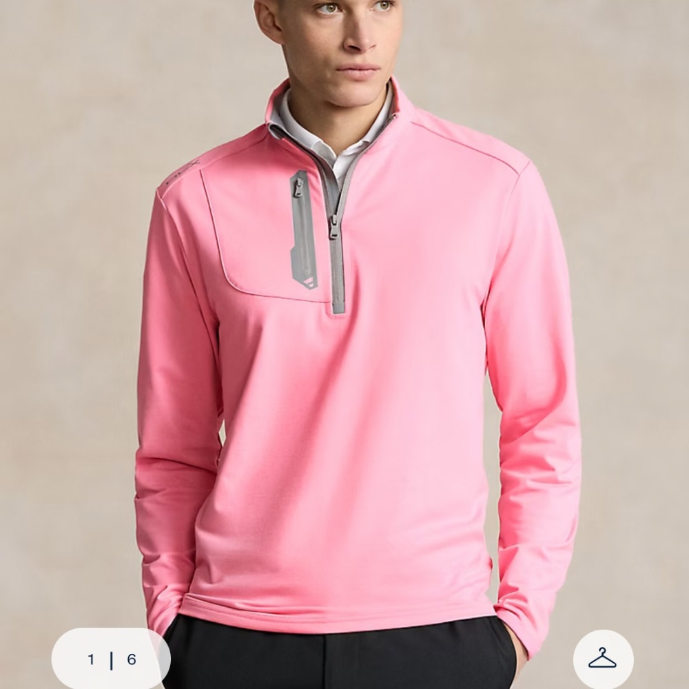 RLX Ralph Lauren Men's Pink and Grey Jacket